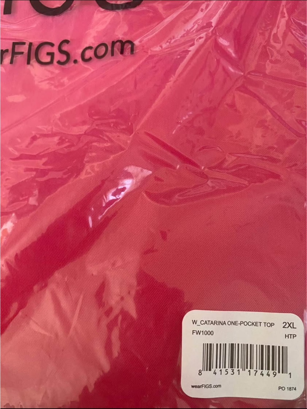 Figs Scrubs SUPER SET (2 tops + Pants) Shocking Pink, NEW W/ TAGS, ALL Size 2XL - Picture 8 of 11